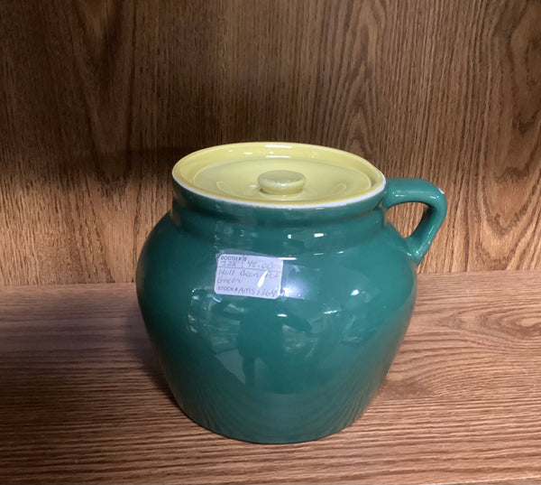 Hall Green and Yellow Bean Pot #783