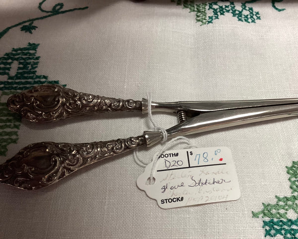 Sterling Silvered Handled Glove Stretcher