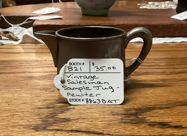 Salesman Sample Pewter Jug Wm Prisk & Sons Mfg. Yalesville CT