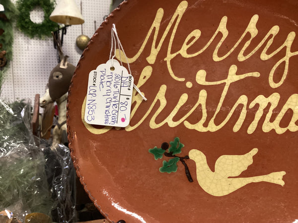 Turtle Creek Pottery Redware Christmas Plate