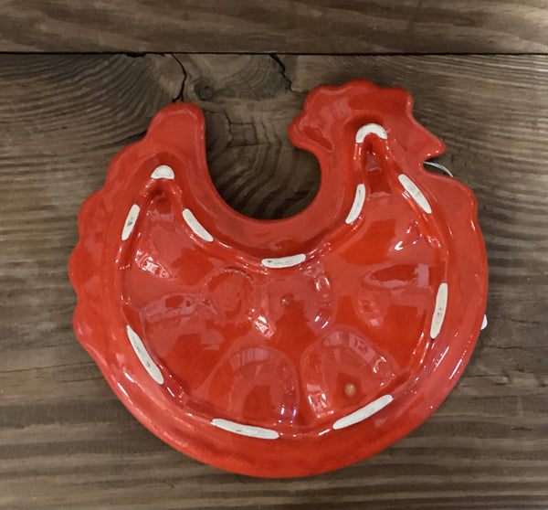 Waechtersbach Red Chicken Deviled Egg Tray