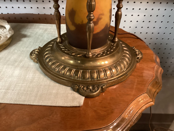 Oscar Bach Art Deco Bronze Table Lamp