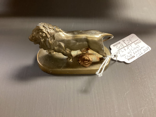 Lions Club International Brass Lion Figure