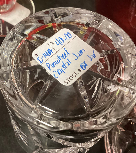 Pinwheel Crystal Jam Jar w/ Lid, Spoon