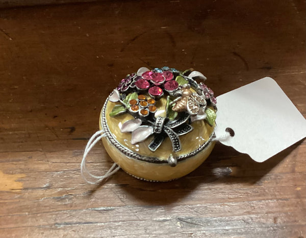 Bejeweled Enamel Trinket Box