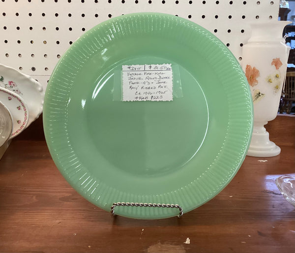 Fire King Jane Ray Jadite 9" Dinner Plate