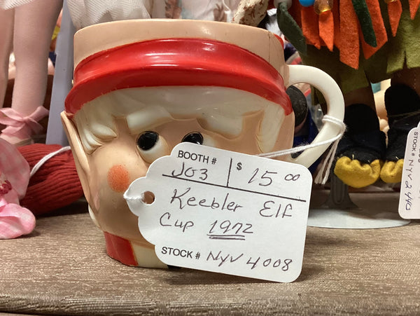 Vintage 1972 Ernest J. Keebler Elf Plastic Advertising Cup