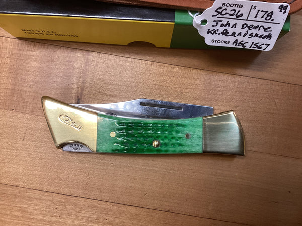 Case John Deere Folding Knife w/ Sheath