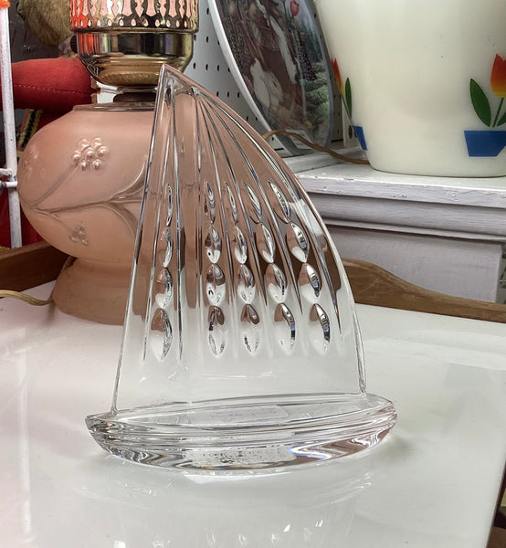 Waterford Crystal Sail Boat Paperweight