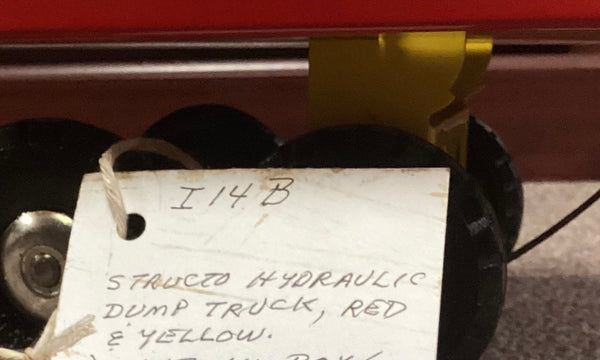 Structo Hydraulic Red & Yellow Metal Dump Truck w/Box