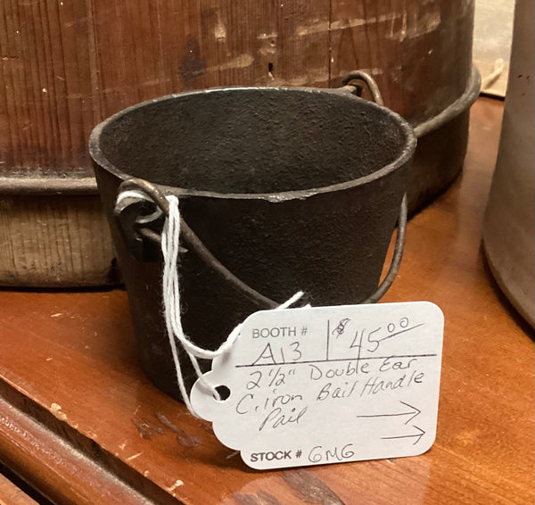 Cast Iron Mini Double Ear Pail w/ Bail Handle