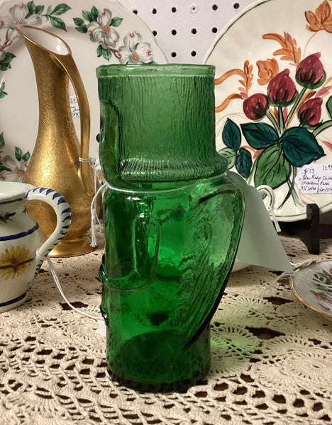 Empoli Green Art Glass Angel Vase
