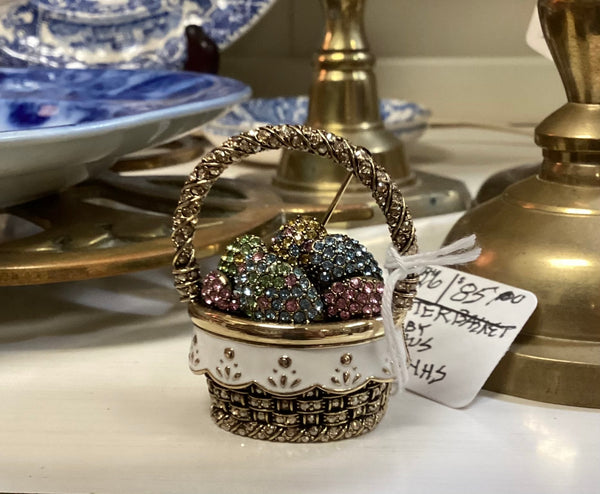 Heidi Daus Easter Basket Brooch