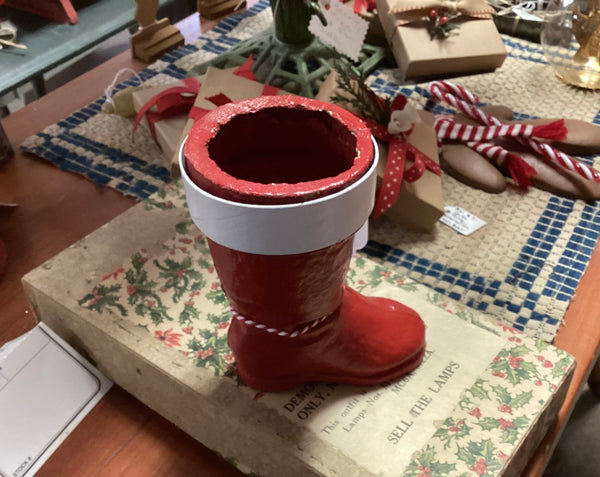 Pulp Paper Santa Boot Candy Container