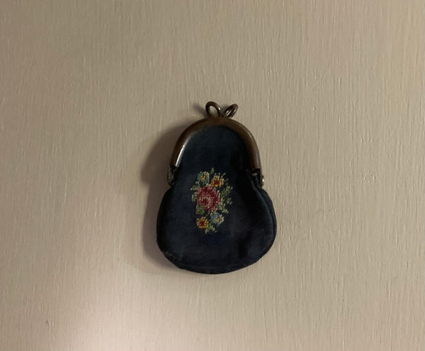 Miniature Petite Point Fashion Doll Purse Made in Germany