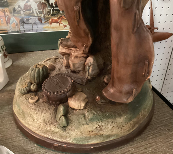 Apsit Brothers of California 1979 Cowboy Lamp w/ Shade
