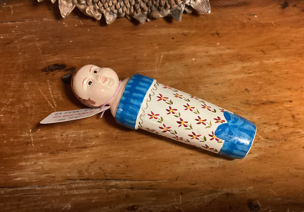 Painted Wooden Peg Doll