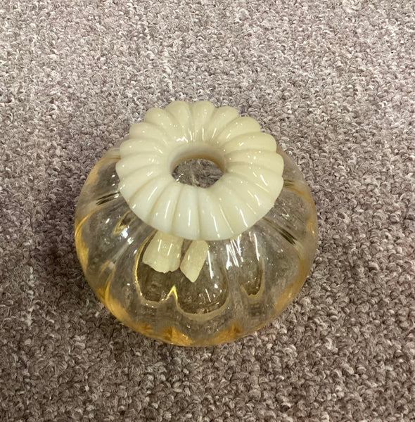 Fenton Yellow Glass Perfume Bottle w/ Stopper