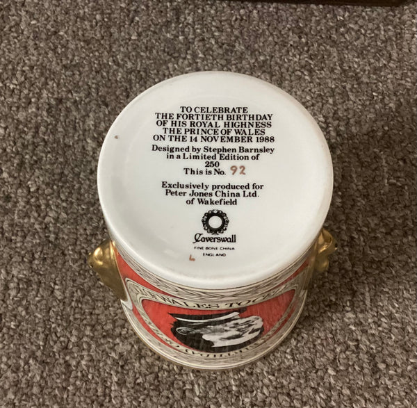 Caverswall Prince Charles 40th Birthday Celebration Lion Head Beaker Limited Edition