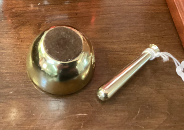 Miniature Brass Abbott Advertising Mortar & Pestle