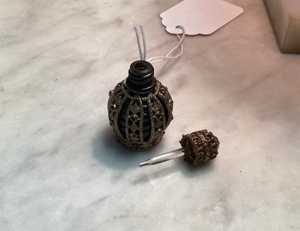 Irice Art Deco Style Jeweled Little Drams Mini Perfume Bottle