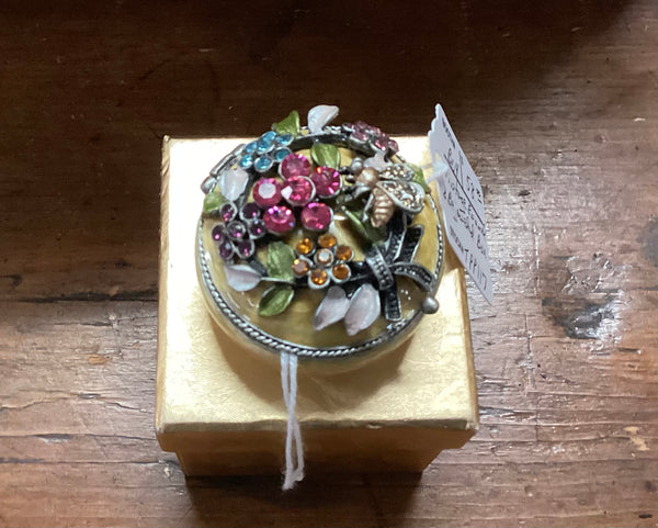 Bejeweled Enamel Trinket Box