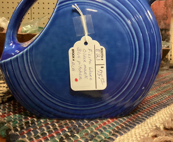 Homer Laughlin Fiesta Blue Disc Pitcher