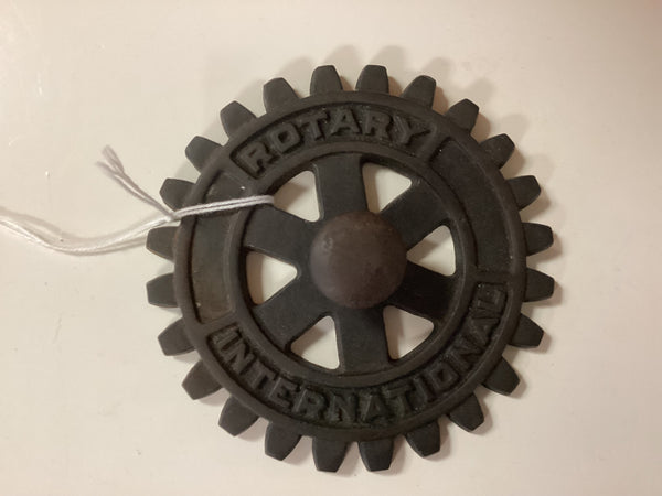Cast Iron Gear Shaped Rotary International Symbol