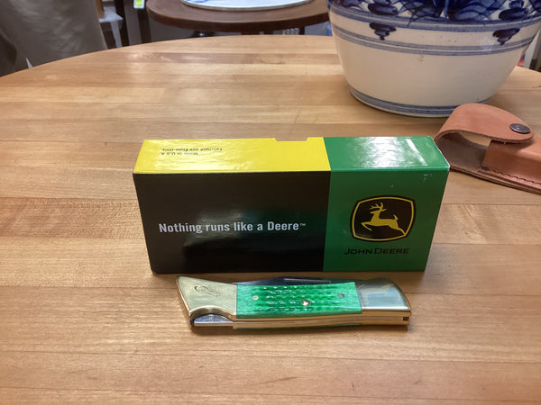 Case John Deere Folding Knife w/ Sheath