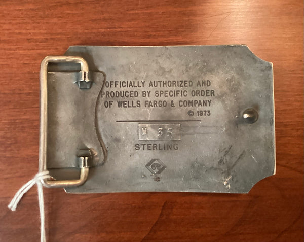 Wells Fargo 1973 Sterling W-35 Belt Buckle