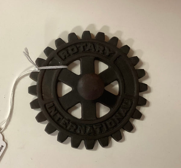 Cast Iron Gear Shaped Rotary International Symbol