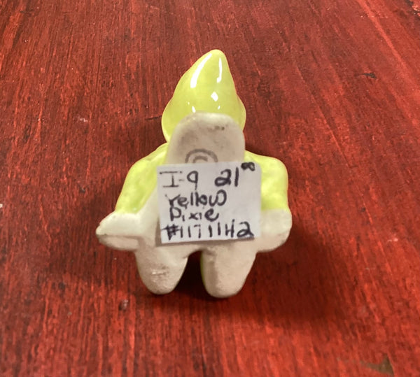 Pixie Potters Laguna Beach Calif. Yellow Pixie Figurine