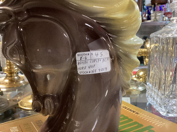 Royal Copley MCM Ceramic Horse Vase