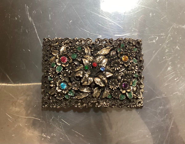 Greenbaum Vintage 1940's Rhinestone Belt Buckle