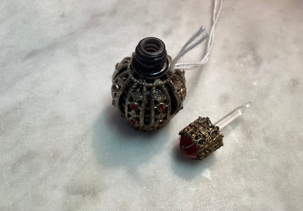 Irice Art Deco Style Jeweled Little Drams Mini Perfume Bottle