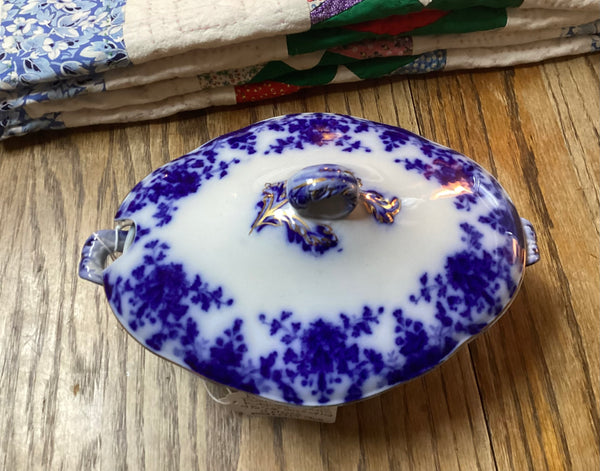 Ridgway Flow Blue Tureen w/ Lid