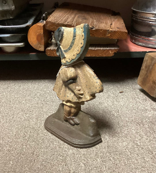 Painted Cast Iron Sunbonnet Sue Doorstop