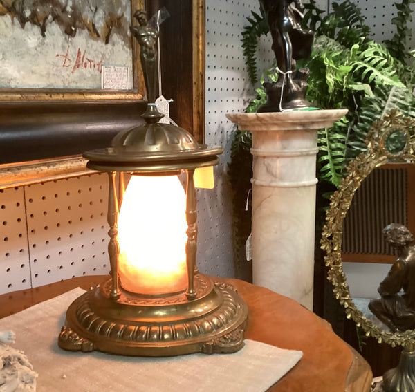 Oscar Bach Art Deco Bronze Table Lamp