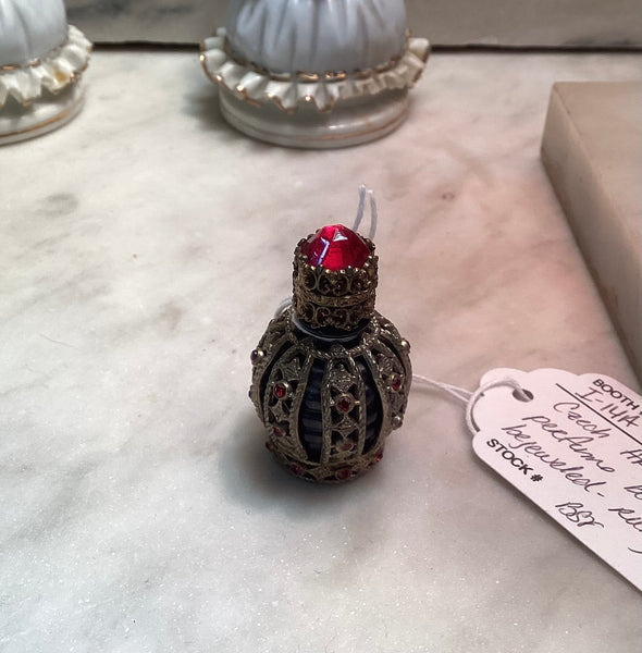 Irice Art Deco Style Jeweled Little Drams Mini Perfume Bottle