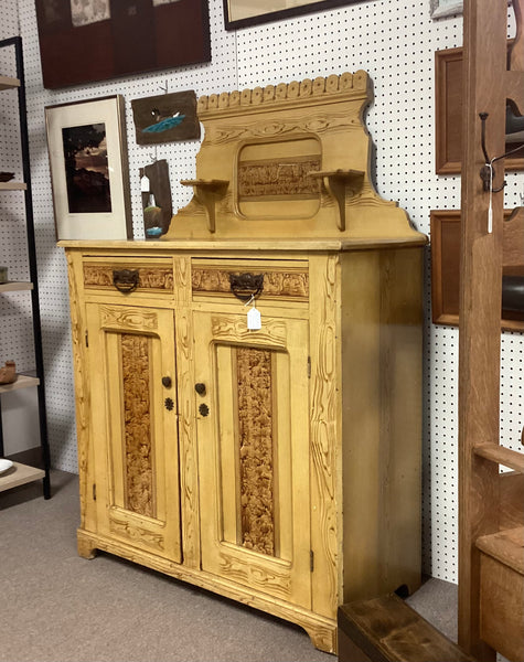 Antique Lancaster County Pa Ocher Grained Jelly Cabinet