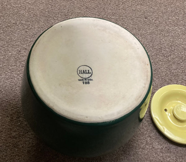Hall Green and Yellow Bean Pot #783