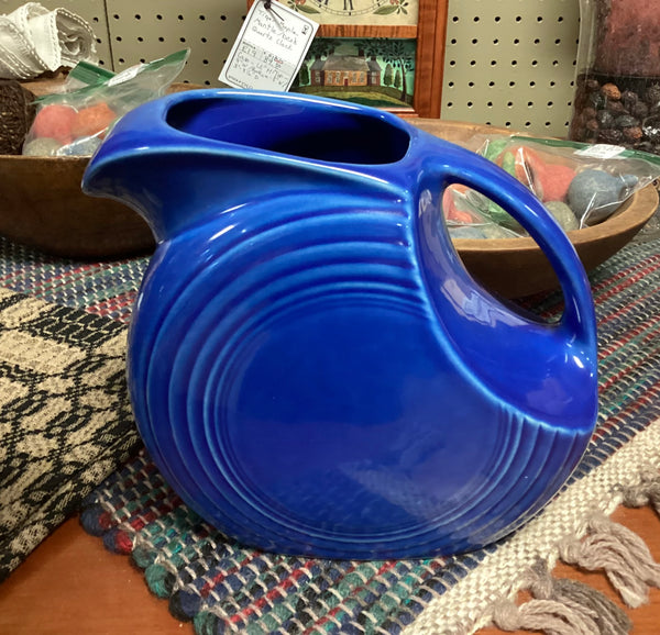 Homer Laughlin Fiesta Blue Disc Pitcher
