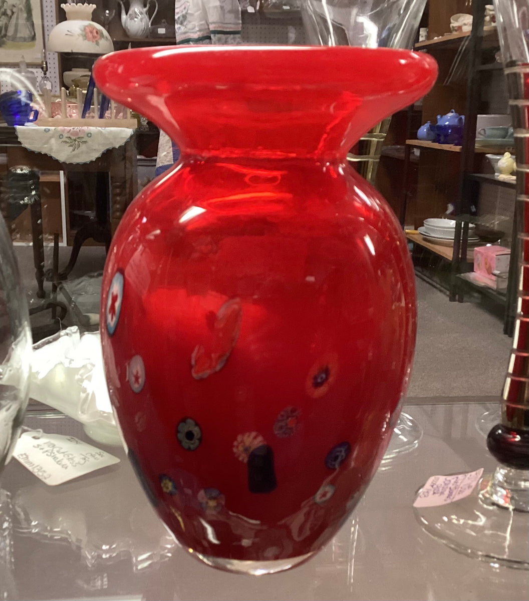 Vintage online Red Art Glass