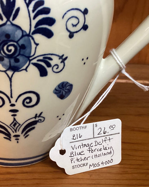 Delft Blue Pitcher Made in Holland
