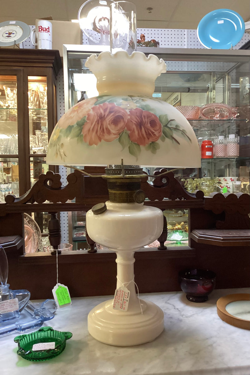 Aladdin Simplicity Model B76 Kerosene Oil Lamp w/ Glass Shade