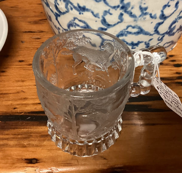 Child’s Antique Pressed Glass Mug Circa 1880