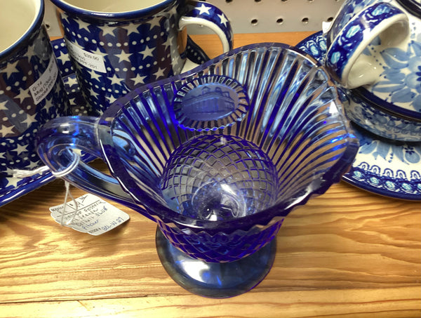 Fostoria Dark Blue Avon George and Martha Washington Cream Pitcher