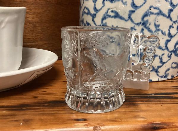 Child’s Antique Pressed Glass Mug Circa 1880