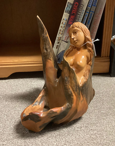 Carved Wood Woman Statue
