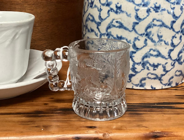 Child’s Antique Pressed Glass Mug Circa 1880